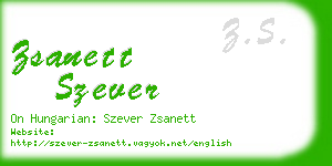 zsanett szever business card